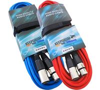 keepdrum 2 x MC-001 X X Câble XLR 6 m Câble Micro XLR/XLR 1 x rouge, 1 x bleu