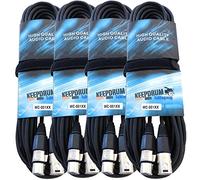 keepdrum 4 x MC-001 X X 15 M Câble Micro XLR Mâle/XLR Femelle