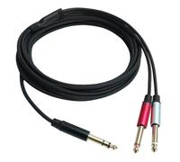 keepdrum AC048M Câble répartiteur en Y jack 6,35 mm 1 x stéréo vers 2 x mono 5 m