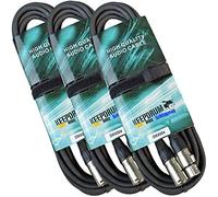 Keepdrum DMX004 Lot de 3 câbles DMX 3 broches XLR 15 m