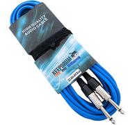keepdrum GC-004 BL Bleu 6 m Câble de guitare Câble Instruments Jack - Jack 6,3 mm