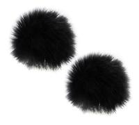 keepdrum Lot de 2 mini pare-vent WS05 en fourrure pour micro cravate et casques