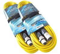 keepdrum MC-001 X X YW Câble Micro jaune XLR femelle/XLR mâle 10m 2 unités