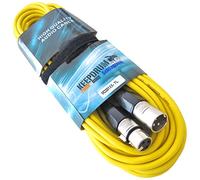 Keepdrum MC-001XX YW Câble microphone XLR 10 m Jaune + connecteur de câbles
