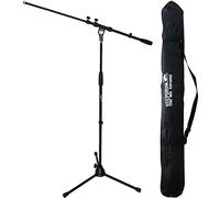 Keepdrum MS106 Pied de microphone avec pied en métal et socle en métal + sac de transport SB-03 (Black)