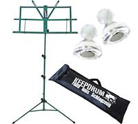keepdrum MUS2GR Pupitre de musique Vert + Sac + 2 aimants