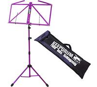 keepdrum mus3 FL Lilas Note staender Pupitre Violet + Housse de transport