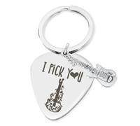 keepdrum Porte-clés médiator de guitare I Pick You