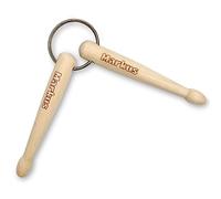 keepdrum Porte-clés personnalisé avec mini baguettes de batterie avec gravure personnalisable, bois, Mini Drumsticks, Porte-clés