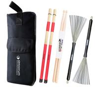 keepdrum stickbag + SV1 Rods + SV506 switchbrush Balai + 5 A Baguettes de Batterie