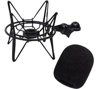 keepdrum WS02 Pop Filter Coupe-vent + Samson SP04 Black Shockmount Support pour microphone