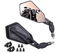 KEEPDSGN Rétroviseurs de Moto Guidon Universels 7/8" 22mm avec E-mark, M8 M10 Rétroviseurs Latéraux Moto Compatible avec Yamaha Suzuki Kawasaki MT09 MT07 Touring Street Bike Cruiser ATV Custom