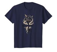 Keeper of Stories : la clé Magique des domaines littéraires T-Shirt, Enfant, Bleu Marine, 4 Ans