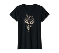 Keeper of Stories : la clé Magique des domaines littéraires T-Shirt, Femme, Noir, XS