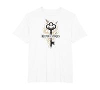 Keeper of Stories : la clé Magique des domaines littéraires T-Shirt, Homme Grandes Tailles, Blanc, 4X Tall