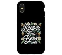 Keeper of The Bees Beekeeper Honeycomb Bee Lover Design Coque pour iPhone X/XS