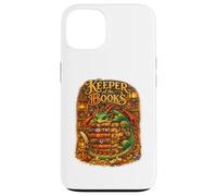 Keeper of The Books Livre de Lecture Dragon Fantasy Library Coque pour iPhone 13