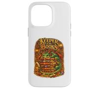 Keeper of The Books Livre de Lecture Dragon Fantasy Library Coque pour iPhone 14 Pro Max