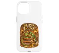 Keeper of The Books Livre de Lecture Dragon Fantasy Library Coque pour iPhone 15