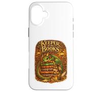 Keeper of The Books Livre de Lecture Dragon Fantasy Library Coque pour iPhone 16 Plus