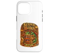 Keeper of The Books Livre de Lecture Dragon Fantasy Library Coque pour iPhone 16 Pro Max