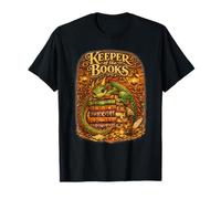 Keeper of The Books Livre de Lecture Dragon Fantasy Library T-Shirt