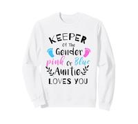 Keeper of The Gender Aunt Loves You Auntie Baby Annonce Sweatshirt
