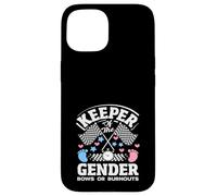 Keeper of The Gender Bowws Or Burnouts Racing Reveal Party Coque pour iPhone 15