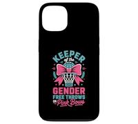 Keeper of The Gender Reveal Free Throws Or Pink Bows Party Coque pour iPhone 13