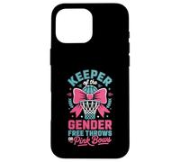 Keeper of The Gender Reveal Free Throws Or Pink Bows Party Coque pour iPhone 16 Pro Max