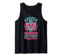 Keeper of The Gender Reveal Free Throws Or Pink Bows Party Débardeur