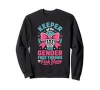 Keeper of The Gender Reveal Free Throws Or Pink Bows Party Sweatshirt