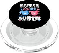 Keeper of The Gender Rose ou Blue Auntie Loves You Party PopSockets PopGrip pour MagSafe