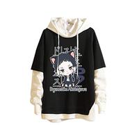 keephen Bungo Stray Dogs Sweat à Capuche Unisexe Japonais Anime Bungo Chiens errants Dazai Osamu Nakahara Chuuya Cosplay Faux Deux Sweat à Capuche