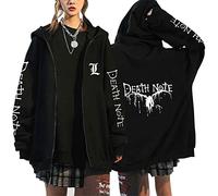 keephen Death Note Anime Veste À Capuche Zippée Hip Hop Streetwear À Manches Longues Lâche Casual Mode Sweat