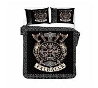 keephen Ensemble de Housses de Couette Viking Mjollnir Scandinavian Folklore Motifs Northern Germanic Culture Housse de Couette avec taie d'oreiller pour Enfant Adulte