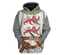 keephen Figure Historique Sweat à Capuche imprimé 3D Roi Colonial Cosplay Costume armée Uniforme Sweat