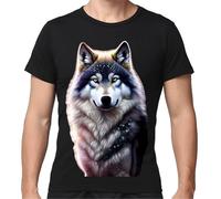 keephen Howling Wolf 3D Print T-Shirt Homme Manches Courtes Été Pull O-Neck Tops Casual Cool Streetwear