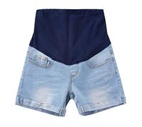 keephen Maternité Shorts Jeans pour Femmes Enceintes - Casual Over Bump Pantalons Courts Grossesse Short en Jean Vêtements de maternité