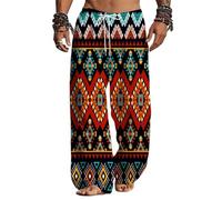 keephen Pantalon Large pour Homme à imprimé éléphant rétro