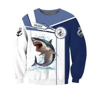 keephen Shark Fishing Catch and Release Sweat à Capuche et Sweat-Shirt pour Homme imprimé en 3D Veste zippée Unisexe d'automne Pull-Over décontracté Vêtements de Sport