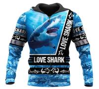 keephen Shark Fishing Catch and Release Sweat à Capuche et Sweat-Shirt pour Homme imprimé en 3D Veste zippée Unisexe d'automne Pull-Over décontracté Vêtements de Sport