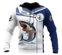 keephen Shark Fishing Catch and Release Sweat à Capuche et Sweat-Shirt pour Homme imprimé en 3D Veste zippée Unisexe d'automne Pull-Over décontracté Vêtements de Sport