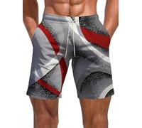 keephen Shorts pour Hommes à Taille élastique imprimée Stars Courts décontractés d'été pour la Plage avec Poches Shorts Sportifs pour l'entraînement et Les Vacances