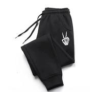 keephen Squelette Main Signe de Paix 3D Imprimé Femmes Hommes Pantalons de Jogging Pantalon Casual Jogging avec Cordon de Serrage Cool Pantalon Streetwear
