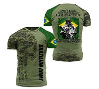 keephen T-Shirts pour Hommes Soldat brésilien 3D Impression Hauts Forces spéciales Chemises de Grande Taille Homme à Manches Courtes t-Shirt décontracté été Mode t-Shirts