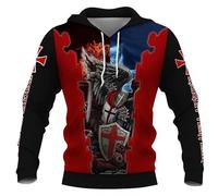 keephen Templiers Imprimé 3D Pullover Sweats à Capuche Femmes/Hommes Sweatshirts à Capuche avec Poche Automne Cool Streetwear