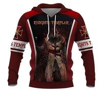 keephen Templiers Imprimé 3D Pullover Sweats à Capuche Femmes/Hommes Sweatshirts à Capuche avec Poche Automne Cool Streetwear