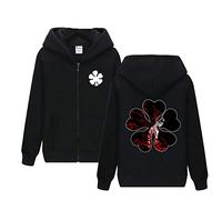 keephen Unisexe Anime Black Clover Sweat à Capuche à Manches Longues The Black Bulls Asta Sweats zippés décontracté