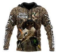 keephenDE Sweat à Capuche imprimé en 3D d'un Canard de Chasse pour Hommes et Femmes Harajuku Mode Pullover Sweatshirt/Veste à Fermeture éclair Streetwear